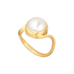 Vega Curl ring i 18kt guld med ferskvandsperle (113210A07)