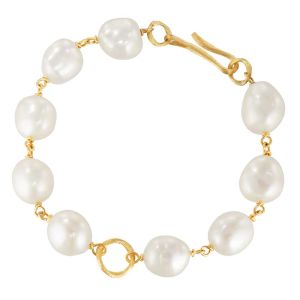 Vega Loop armbånd i 18kt guld med ferskvandsperler (114100A07)