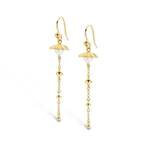 Rivaldi øreringe i forgyldt sølv med ferskvandsperler (42942)