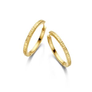 Canis øreringe i forgyldt sølv, 25mm (43032)