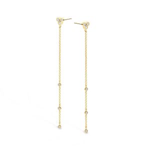 Alma øreringe i forgyldt sølv med zirkonia (43042)