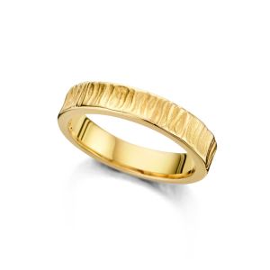 Spirit Icons - Canis Medium ring i forgyldt sølv, udformet med en smuk struktur som giver et stilrent udtryk, der både føles råt og raffineret. 53682.